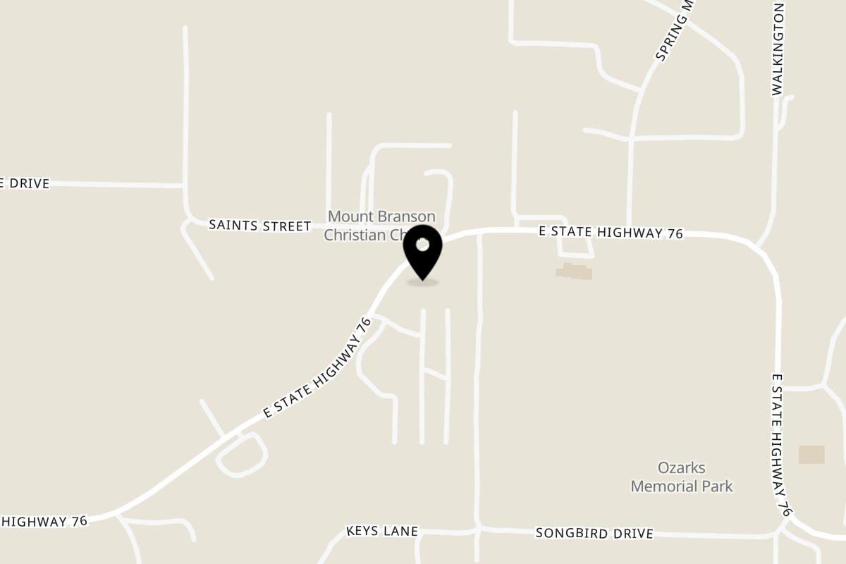 Map showing the location of Crazy Craig's Sports Bar & Grill on 1482 MO-76 in Branson